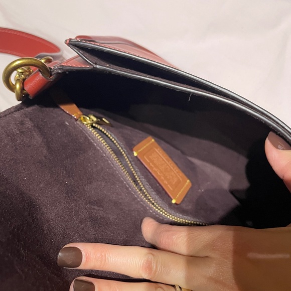 Coach C0749 Beat Saddle Bag Red Sand - New Women | Color: Red. NEW - Picture 4 of 4